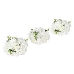 10 Pcs 7.87 inch Diameter Fake Flower Ball Arrangement Bouquet Party Centerpiece