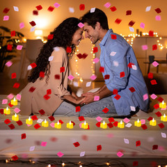 1000 Pieces Artificial Rose Petals with 24 Pcs Flameless Heart Shaped LED Tealig