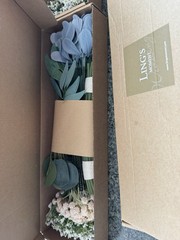 Ling’s moment Artificial Greenery Bouquet Bunch Set Green White Wedding Decor