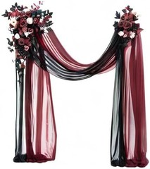 Ling’s Moment Pink Artificial Wedding Arch Flowers Kit Pack of 4, 2pcs Hangin…