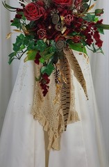 Steampunk and Style Faux Silk Bridal Bouquet