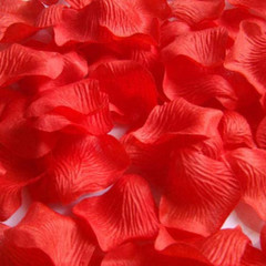 1200Pcs Petalos De Rosa Rojo, Pétalos De Seda De Flores Artificiales Rojo Oscuro