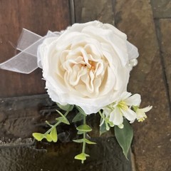 SET OF 3 Assorted Flower White Sola Bridal Wedding Bouquet with corsages