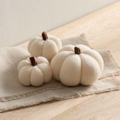 Your Heart’s Content Cozy Mini Knit Set of 3 Small, Snowdrop Multi-sized