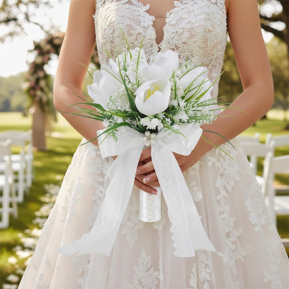 Decor Lightweight Artificial Flower Realistic Floral Handheld Bridal for
