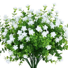 24 Bundles Outdoor Artificial Fake Flowers UV Resistant No Fade Boxwood Faux …