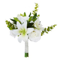 Elegant White Artificial Flower Ensembles for Celebration and Home Ambiances