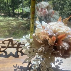 Bridal Wedding Bouquet Budget Friendly Handmade Faux Flowers White Pink Orange