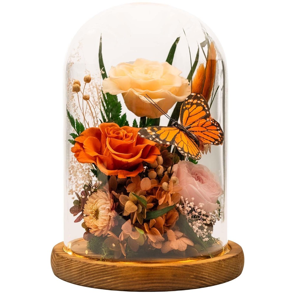 HUACHIPLUS Forever Gifts for Her: Big Flower Love-Graduation Orange1