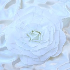 8 pcs 16″ White Artificial Large Roses Flowers Wall Backdrop Party Wedding
