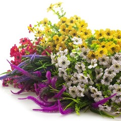 20 Packs Artificial Flowers Outdoor UV Resistant Fake Plants for Garden Patio…