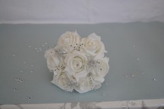 Wedding flowers bouquet posy corsage buttonhole bridesmaid flower girl wand