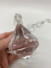 Acrylic Modern hanging Pendant~ 11″ Clear hanging bead, Wedding, Christmas, NOS