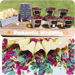 2 QT Dried Roses & Eucalyptus Leaves Mix Petals 20+ Cups Natural Biodegradable