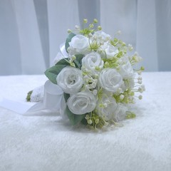 Artificial Wedding Flowers Silk Bridesmaids Bouquet Posy Holding Bride Bouquet