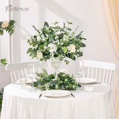 Pcs 4 Kinds Mixed Eucalyptus Greenery Stems, Baby Breath Flowers 120 Grey Green