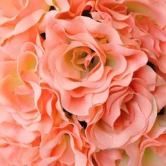 PEACH 12″ tall Velvet Roses ARTIFICIAL FLOWERS Bouquet Wedding Party Decorations