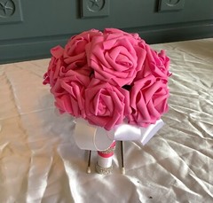 Small rose bridal bouquet with real touch roses…you pick color