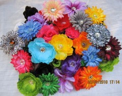 50 Assorted Silk Flower Heads Scrapbook Wedding Decoration Craft Floral Daisy