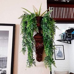 Hanging Fake Plants,4 Pcs Faux Eucalyptus Greenery Vine Plant Faux Plants