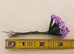 Wholesale Lot Lilac Lavender Satin Ribbon Roses Flowers 10mm 3/8″ on Wire Stem
