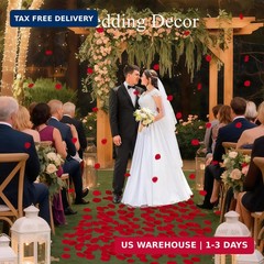 SITUMEIZI 400PCS Fake Red Rose Petals Artificial Silk Flower Red Petals for Wedd