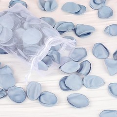 200Pcs Blue Rose Petals for Wedding, Artificial Flower Petals Dusty Blue