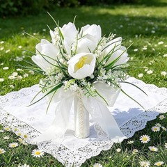 Decorative Artificial Flower Photo Props Handheld Bridal for Celebrations