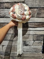 Bridal Bouquet – bling pink and white wedding
