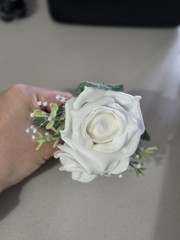 New Eucalyptus And White Roses Wedding Corsages Set Of 11