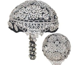 Sparkly Crystal Rhinestones Wedding Bridal Bouquet Brooch Bride Hand Flower 18cm