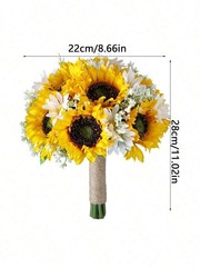 Sunflower Wedding Bouquet Bride Bridesmaid Artificial Flowers