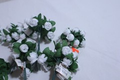 WHITE ROSES BUDS WEDDING SET ~