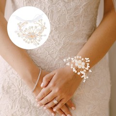 3 Pcs Bridal Wrist Flower Wedding Hand Flowers Beach Party Corsage