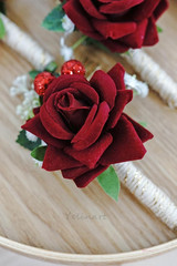 1 pc Ivory Rose Men Boutonniere for Wedding Groom Groomsmen Artificial Flowers B