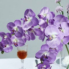 2 LAVENDER 40″ tall Faux Silk Orchid Flowers Sprays Stems Wedding Decorations