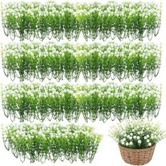 200pcs Baby Breath Artificial Flowers Bulk Mini Flowers for Decoration White