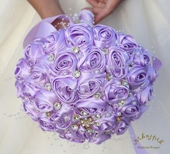 Bridal Wedding Bouquet Round Bling Brooch Bouquet Throw Toss Artificial Rose …