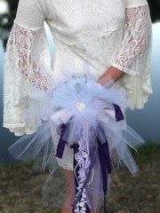 Purple Bling Wedding Bouquet/ Bridal Set