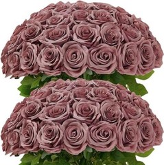 100 Pcs Artificial Roses Bulk Silk Dusty Rose Roses for Wedding Dustyrose