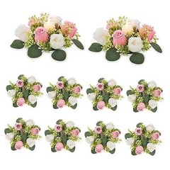 Flower Wedding Centerpieces for Tables – 10 Pcs Dia 8.3″-10pcs Pink & White