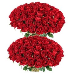 Pcs Artificial Roses Bulk Velvet Silk Red Rose Roses for Wedding 60 Burgundy