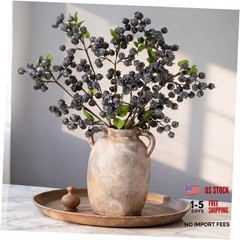 Suncalla Pcs Artificialberry Stems Faux Berries Stem Home Decor 24 Inch 3 Blue