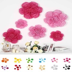 24 pcs 7″ 9″ 11″ wide Peonies Paper Tissue Flowers Wall Backdrop Decorations