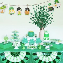 St Patrick’s Day Decorations 6 Pcs 24” Tall Artificial Shamrock Berry Stems