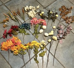 19 Artificial Fall Flowers Silk Fake Flower Wedding Party Home Decoration Wreath