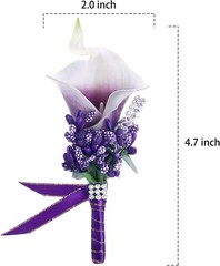 Handmade Calla Lily Boutonnieres Set of 6 – Elegant Wedding & Anniversary Choice