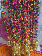 Indian Decoration Wedding Gralands Pom Pom Strings Home Event Artificial 20pcs