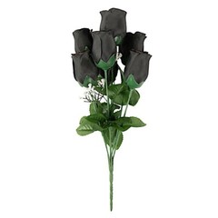84 Black SILK ROSE BUDS Wedding Party Flowers Bouquets Decorations on SALE