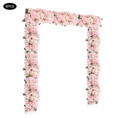 Artificial Flower Panels 6pcs Wall Backdrop Table Centerpiece For Wedding Party